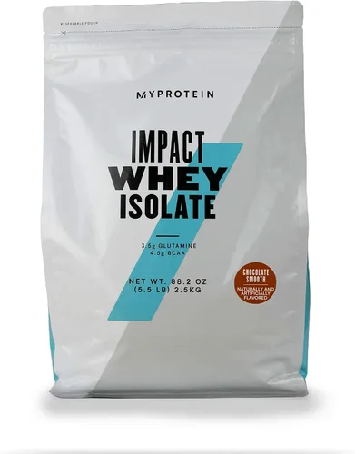 Vista 15 de Myprotein Impact aislado de proteína de suero, 1 kg (40 porciones) Vainilla helado, 22g de proteína, 3.5g de glutamina y 4.5g de BCAA por porción