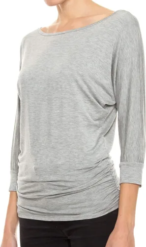 Vista 3 de Armycrew Camiseta Dolman con mangas 3/4 para mujer (S-3XL), fabricada en Estados Unidos