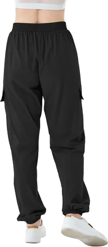 Vista 3 de SANGTREE Pantalones deportivos tipo cargo casuales impermeables para niñas y mujeres