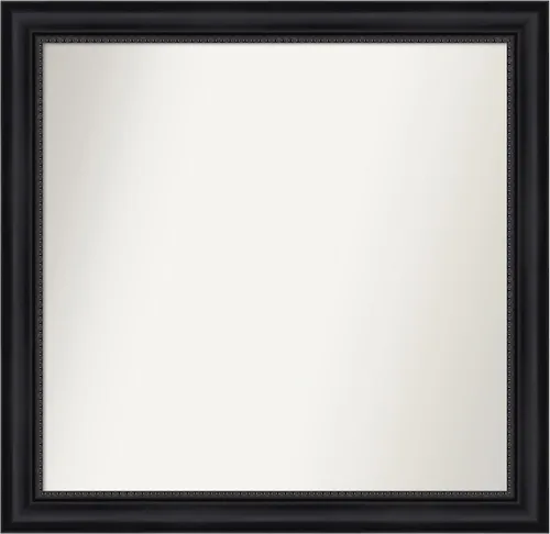 Vista 212 de Amanti Art Espejo personalizado, espejo de baño negro Astor, espejo de pared o espejo de tocador de baño sobre el fregadero (25 x 25 pulgadas)