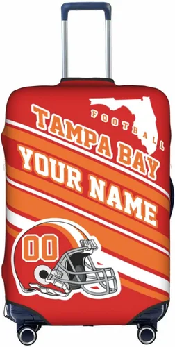 Vista 24 de Fundas de equipaje personalizadas con nombre y número, funda de maleta lavable elástica personalizada para equipaje, Arizona, Fútbol