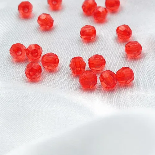 Vista 4 de INSPIRELLE 1800 Piezas Cuentas de Acrílico Redondas Facetadas de 6mm - 30 Colores Espaciadores de Plástico para Hacer Joyas y Manualidades