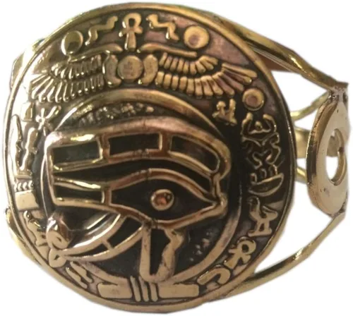 Vista 5 de kemet art Brazalete de bronce egipcio