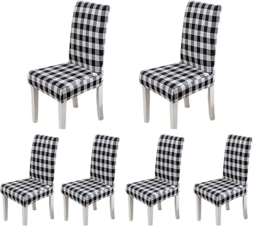 Vista 6 de SoulFeel -Paquete de 4/6 fundas protectoras extraíbles de elastano para silla de comedor, muy ajustables, elásticas, para sillas de banquete