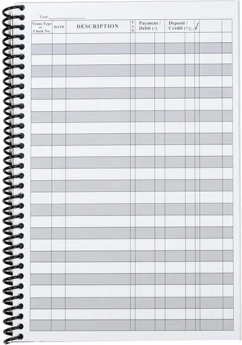 Vista 3 de The Superior Register Cuaderno para el registro de cheques y tarjetas de débito, sencillo cuaderno de control de cuentas y contabilidad financiera