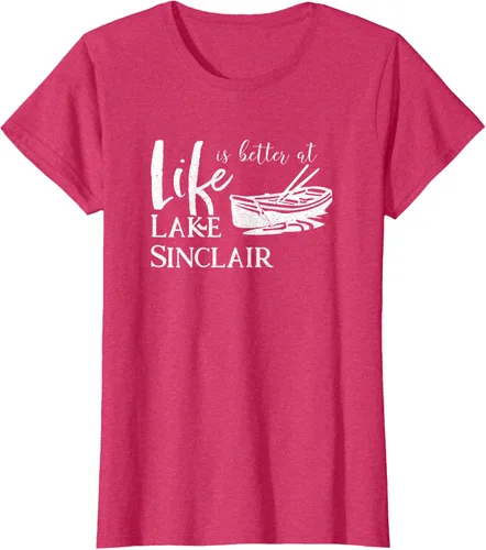 Vista 12 de Life is Better at Lake Sinclair Georgia Camiseta Negro