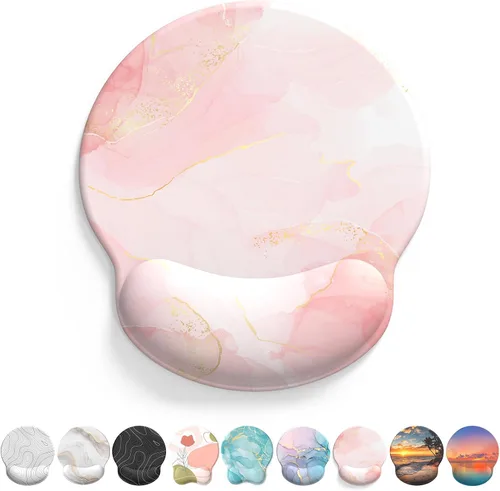 Vista 19 de eulps Alfombrilla de mouse con reposamuñecas, cómoda alfombrilla de mouse para computadora con soporte de muñeca de gel, superficie lisa y base