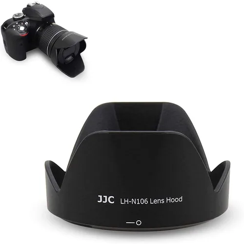 Vista 7 de JJC Parasol reversible para lente Nikon AF-S DX NIKKOR 2.165-11.811 in f/4.5-5.6G ED VR Zoom en NikonD3400 D3500 D5600 D7100 D7500 Reemplaza Nikon
