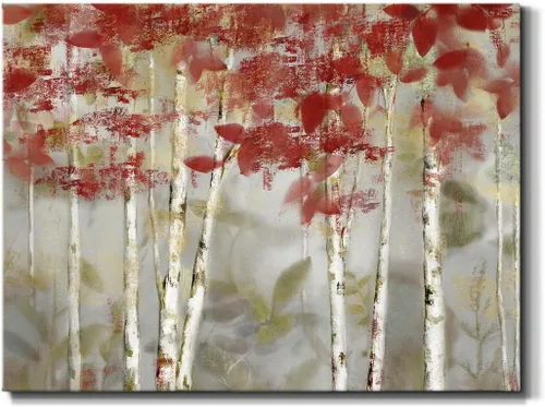 Vista 26 de Renditions Gallery Arte de pared de bosque otoñal, decoración de lienzo premium envuelto en galería, listo para colgar, 12L x 8A, impresión hecha