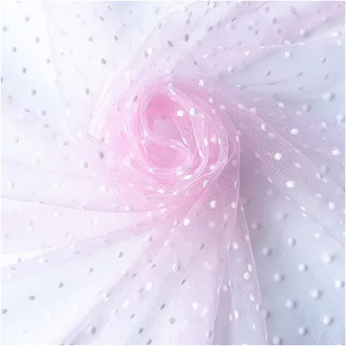 Vista 14 de ECYC Ltd 17.7 x 61 pulgadas, tela de tul de lunares blancos, tela de tul de malla de tul transparente para coser, faldas tutú, velo de novia