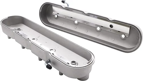 Vista 7 de LS - Cubiertas de válvula de aluminio fundido con soportes de bobina compatibles con Che-vy Small Block V8 293 325 346 364 376 427 LS1 LS2 LS3 LS6