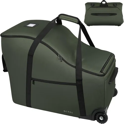 Vista 9 de Bolsa de viaje para asiento de coche infantil SCTEL Compatible con Doona, asiento de coche y base, Chicco Keyfit 35 y base, bolsa de viaje Doona