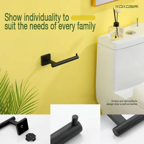 Vista 8 de KOKOSIRI Toalleros de 20 pulgadas, toalleros de baño, soporte para toallas de baño, soporte para papel higiénico, soporte para rollo de papel
