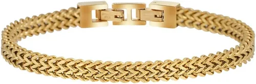 Vista 8 de Geoffrey Beene Pulsera de cadena doble Franco de acero inoxidable para hombre con extensión Negro