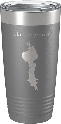 Vista 7 de Lake Dunmore Map Tumbler Travel Mug Insulated Laser Engraved Coffee Cup Vermont 20 oz Black