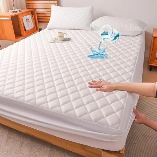 Vista 10 de WESLEEPER - Protector de colchón impermeable, protector de colchón súper suave, transpirable, lavable a máquina, para el hogar, dormitorio, hotel