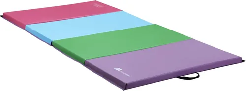 Vista 9 de Esterilla de gimnasia (4 x 8 x 2 pulgadas) / 4 x 10 x 2 pulgadas, estera plegable para ejercicios de aeróbic, esteras gruesas para estirar