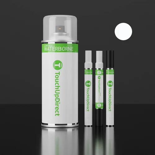 Vista 6 de TouchUpDirect LRC867/NER Fuji White - Aerosol de pintura de retoque compatible con Land Rover Exact Match - Kit esencial Fuji Blanco