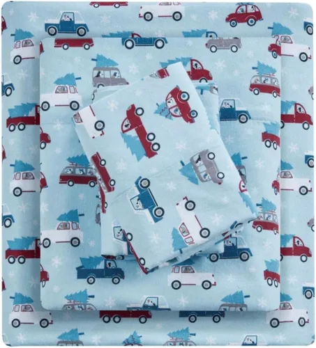 Vista 38 de True North by Sleep Philosophy - Juego de sábanas de franela, 100% de algodón, cómodo, bonito y muy suave, bolsillo elástico para colchones de hasta