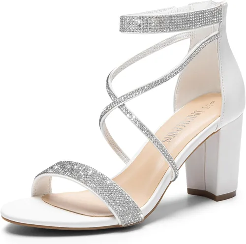 Vista 18 de DREAM PAIRS - Sandalias de tacón grueso y bajo para mujer