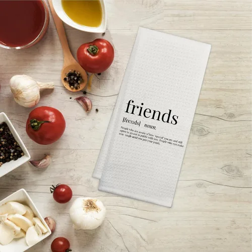 Vista 2 de Friends Definition - Toallas de cocina de 16 x 24 pulgadas, regalos divertidos para mejores amigas, regalos de amistad para mujeres