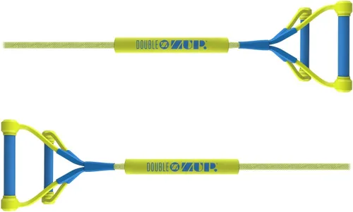 Vista 5 de ZUP DoubleZUP Soft Float Tow Handle with 9" Double Handle Design and 60' Low-Stretch Tow Rope Mainline for Wakeboards, Kneeboards, Water Skiing, and