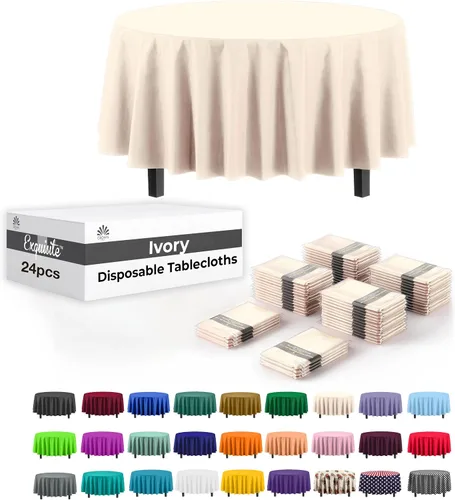 Vista 40 de Party Solids Mantel rectangular de plástico color azul aguamarina, 54 x 108 pulgadas, paquete de 24