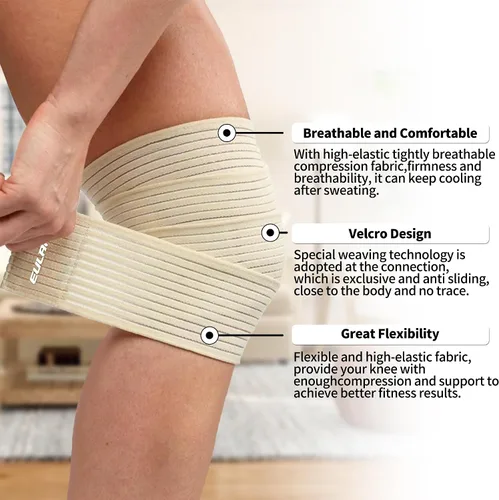 Vista 2 de Wrist/Leg Support Brace 1 Pairs,Adjustable Compression Wrist Wraps Elastic Wrist/Leg Wraps Wristbands for Carpal Tunnel Arthritis Tendonitis