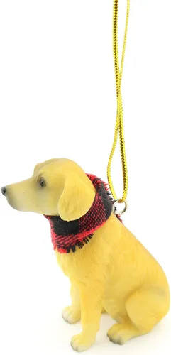 Vista 7 de Needzo Golden Retriever Adorno de Navidad, accesorios para árbol de Navidad, 2.5 pulgadas