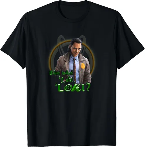 Vista 2 de Marvel Loki What Makes Loki, Loki Camiseta, Negro, S
