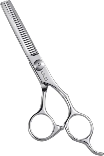 Vista 10 de ULG Tijeras profesionales de adelgazamiento con peine – 6.5 pulgadas de acero inoxidable japonés texturizante y tijeras de corte de pelo para salón
