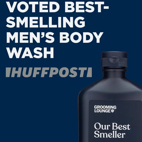 Vista 3 de Grooming Lounge Our Best Smeller Body Wash - Exfoliante de ducha hidratante y aclarante de viaje, fragancia fresca, clásica, suave de acai, aloe