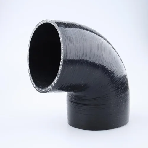 Vista 40 de AC PERFORMANCE ID 1.1" (28mm), Acoplador de codo de 90 grados, longitud de la pierna 3.5" (90mm), grosor de la pared 0.18" (4.5mm), 3 capas