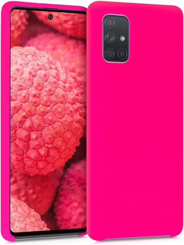 Vista 264 de kwmobile Funda Compatible con Samsung Galaxy A14 5G - Funda de teléfono de TPU y silicona con acabado suave - Verde Lima
