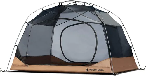 Vista 9 de OneTigris JOVIAN - Tienda de campaña para 4 personas, 3 estaciones, familiar, fácil de armar, para senderismo al aire libre con toldo exterior