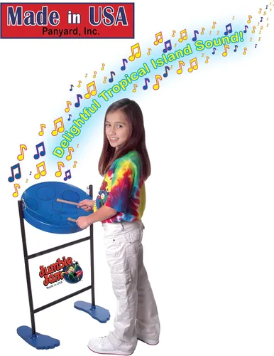 Vista 5 de Panyard Jumbie Jam - Kit de tambor de acero auténtico acabado cromado con soporte de tubo
