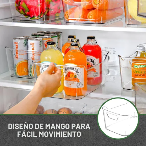 Vista 7 de Paquete de 12 Contenedores de Almacenamiento de Plástico Transparente, Organizadores y Almacenamiento de Despensa, Contenedores Organizadores