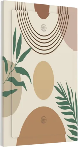 Vista 71 de Placa de pared abstracta con diseño de amanecer retro, arco iris, puesta de sol, sin dispositivo, placa de pared decorativa en blanco, placa frontal