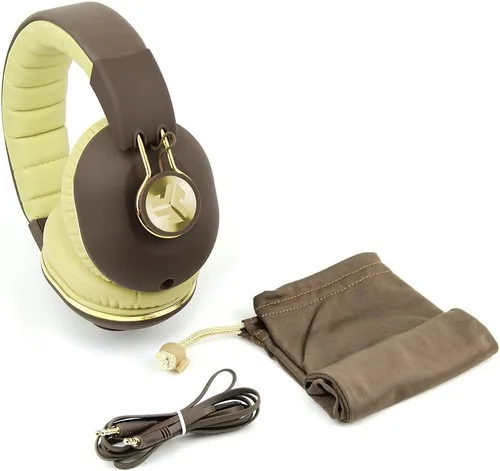 Vista 2 de JLab Audio Bombora - Auriculares con micrófono universal, marrón mate/dorado