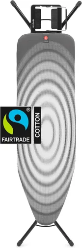 Vista 17 de Brabantia Tabla de planchar cómoda con soporte para plancha de vapor sólido Mediano (talla B) Funda negra de mezclilla de comercio justo Denim