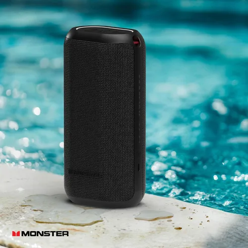 Vista 8 de Monster DNA Max - Altavoz Bluetooth portátil, altavoz portátil con sonido de 360 graves y almohadilla de carga inalámbrica certificada Qi de 10 W