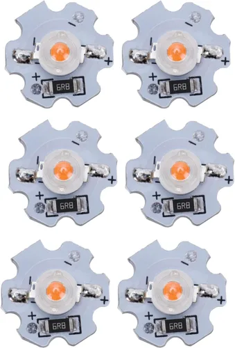 Vista 3 de POCREATION 25 chips LED AXD-1W-5V, bombilla LED de chip de 5 V, bombilla de ahorro de energía de 200 lúmenes, 1 W, cuentas de lámpara LED de alta
