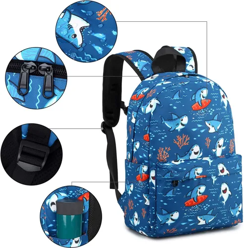 Vista 82 de CAMTOP - Conjunto de mochila y lonchera con estampados divertidos para niños de preescolar y primaria), Y0058-2