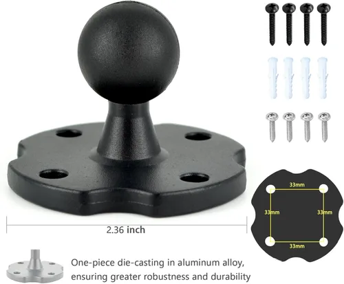 Vista 9 de VAUBORTTI Base de taladro de aluminio resistente para tableta, para tablet iPad Pro/Mini, soporte para iPad Pro/Mini, soporte para iPad Pro y Mini