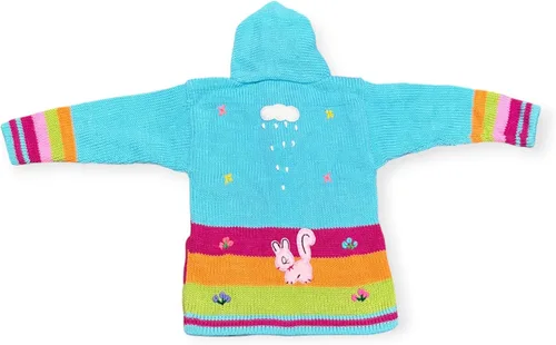 Vista 9 de Peruvian Wool Knitted Sweater with hoodie for babies & toddlers, Unisex, Chompas Peruanas, fall winter sweater
