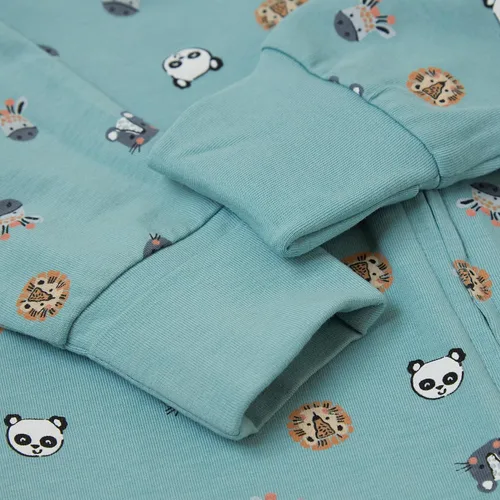 Vista 4 de Hanes Baby Pure Comfort Organic Playsuit, Sleep & Play Infant Long Sleeve Footless Cotton Pajamas, Boy & Girl