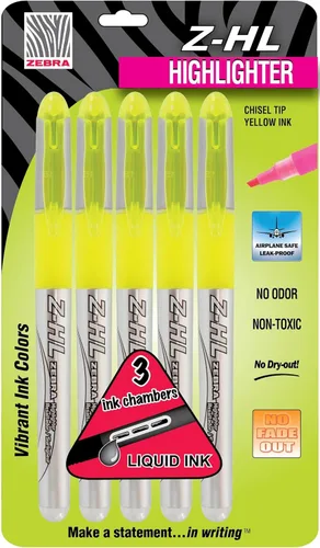 Vista 6 de Zebra Z-HL 3 cámaras subrayador de tinta líquida, Amarillo