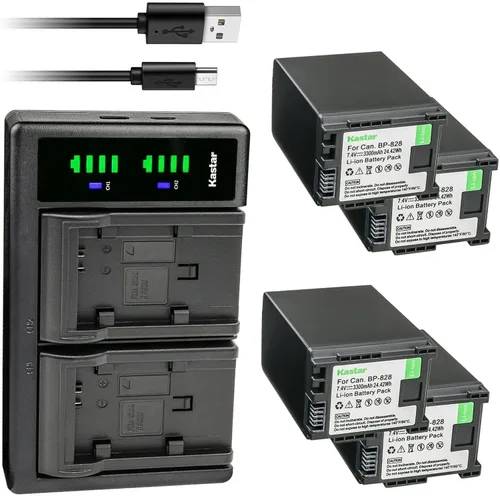Vista 7 de Kastar BP-828 BP828 LTD2 Cargador de batería USB Reemplazo para Canon XF400 XF405 XA10 XA11 XA15 XA20 XA25 XA30 XA35 XA40 XA45 XA50 XA55 VIXIA HFGGG