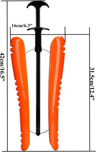 Vista 2 de Coralpearl Soporte moldeador de eje para botas, soporte reutilizable ajustable para botas altas, L 16.5" Naranja, CLOSED 2PCS 15.8" LX6.3" WX2" H