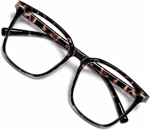 Vista 18 de Gafas cuadradas de gran tamaño con bloqueo de luz azul para mujeres y hombres, antifatiga para monitor de computadora, reducen la fatiga ocular